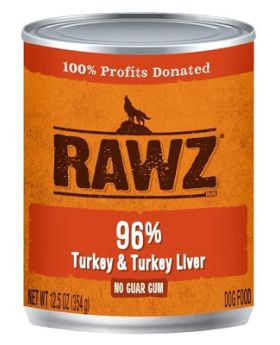 Rawz 96% Turkey & Turkey Liver Pate 12.5oz