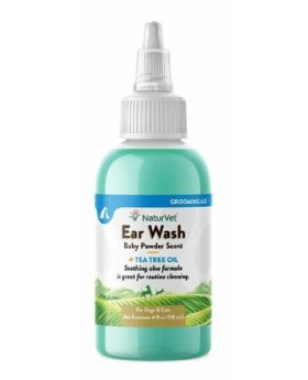 NaturVet Ear Wash with Tea Tree Oil 4oz