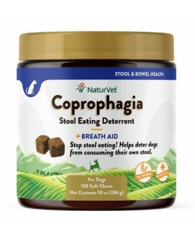 NaturVet Coprophagia + Breath Aid 130ct Chews