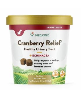 NaturVet Cranberry Relief + Echinacea 60ct Chew