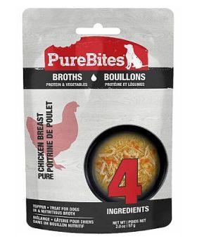 PureBites Broths Chicken & Veg 57gm Pouch