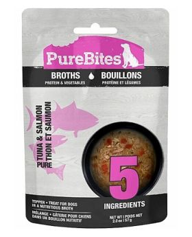 PureBites Broths Tuna, Salmon & Veg 57gm Pouch