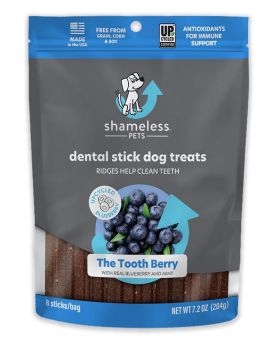 Shameless Pets Dental Sticks Tooth Berry