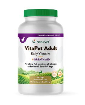 NaturVet VitaPet Adult + Breath Aid 60ct Tabs