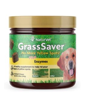 NaturVet GrassSaver + Enzymes 120ct Chews