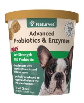 NaturVet Advanced Probiotics & Enzymes 70ct Chews
