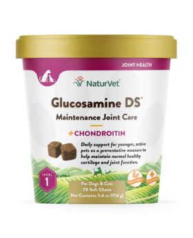 NaturVet Glucosamine DS Level 1 70ct Chews
