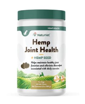 NaturVet Hemp Joint Health + Hemp Seed 60ct Chews