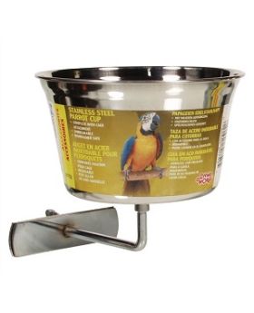 Living World Stainless Steel Parrot Cup - Large