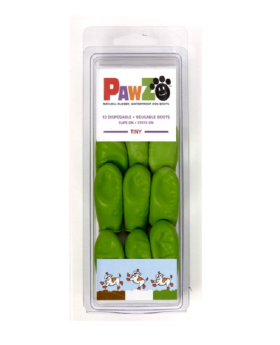 Pawz Disposable Boots - Green Tiny to 1" 12pk