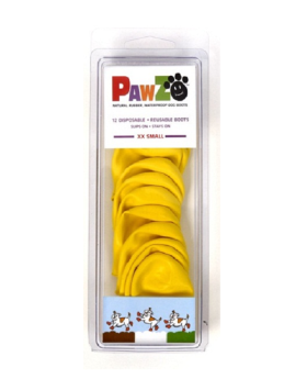Pawz Disposable Boots - Yellow XXS to 1.5" 12pk