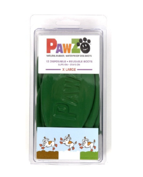 Pawz Disposable Boots - Green XL to 5" 12pk