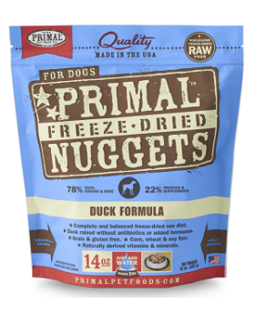 Primal Freeze Dried Nuggets - Duck 14oz