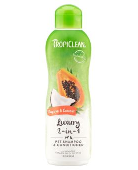 TropiClean Papaya & Coconut Luxury 2 in 1  20oz