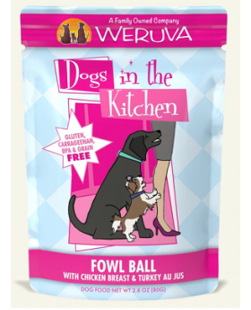 Dogs in the Kitchen Fowl Ball 2.8oz Pouch