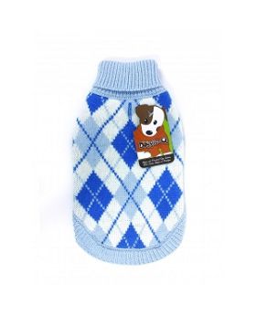 Doggie Q Blue Argyle Sweater